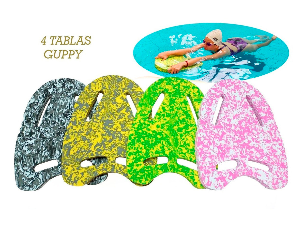 4 Tablas Guppy Marmoleadas para Aquafitness