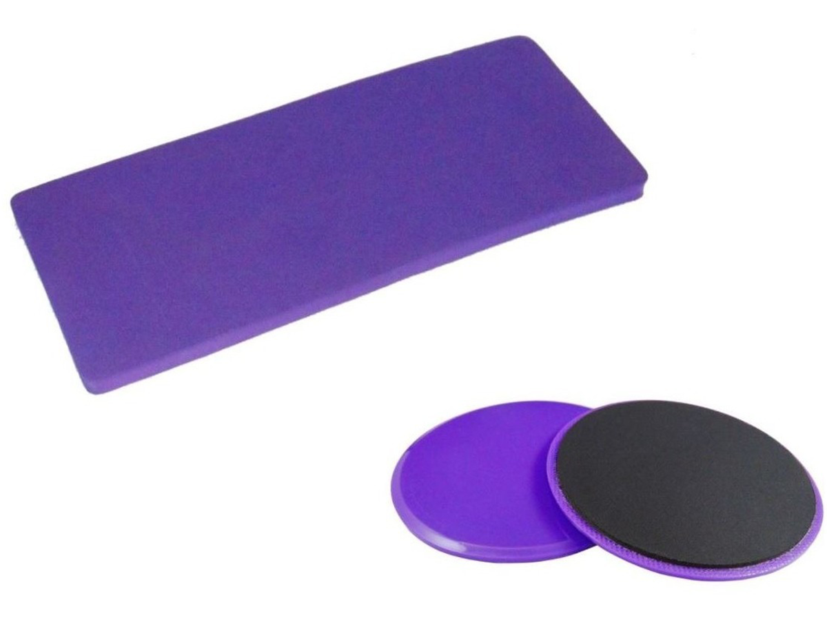 2 Discos Deslizadores + 1 Tapete Rectangular para Yoga