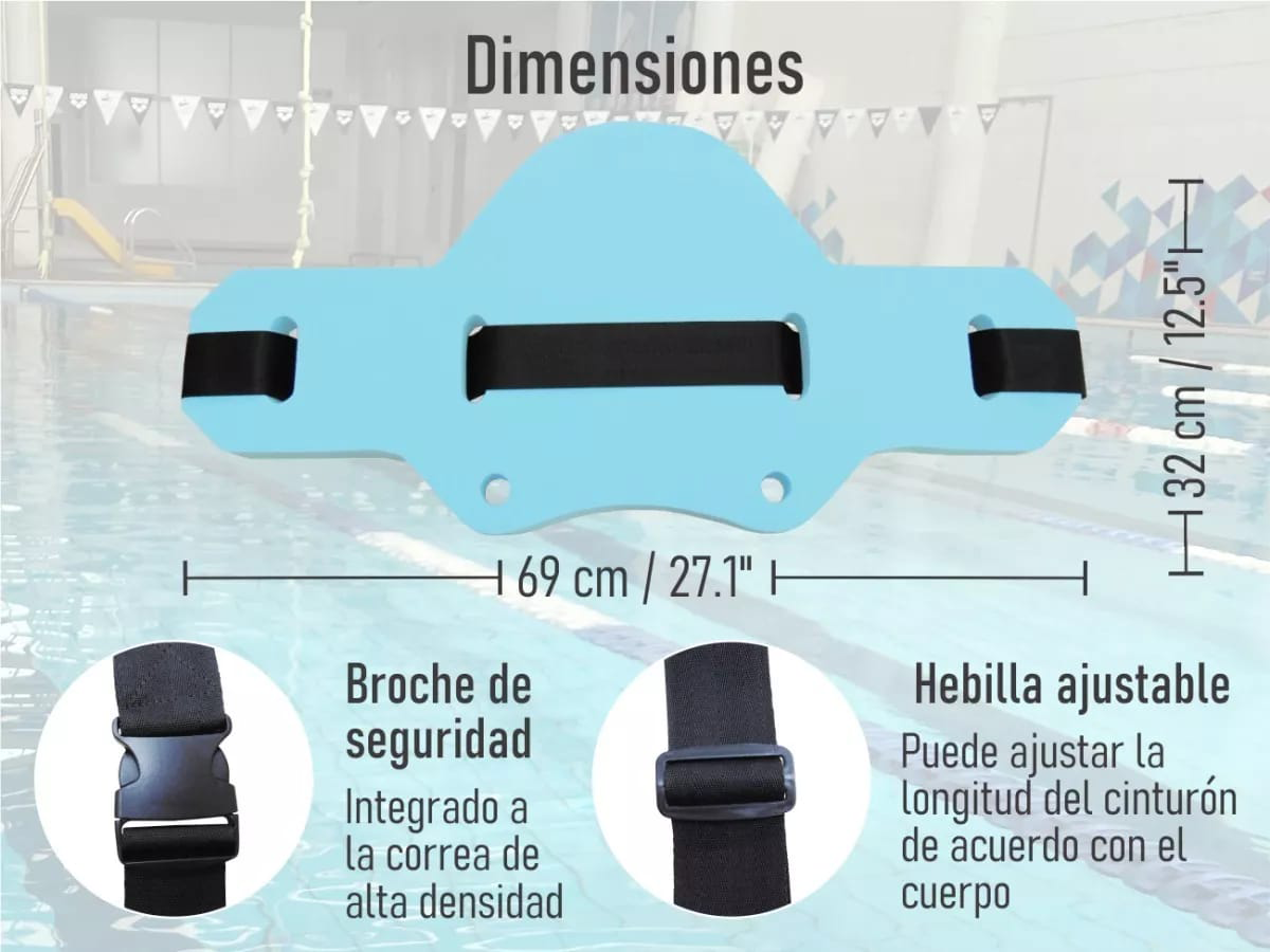 Cinturón Grande Ajustable apoyo Natación
