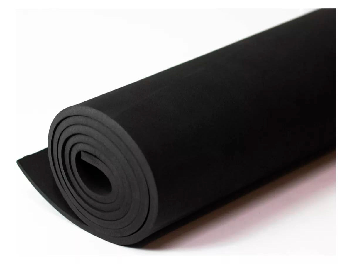 Tapete para Yoga Grueso Color Negro Fitness 10mm 170x75cm