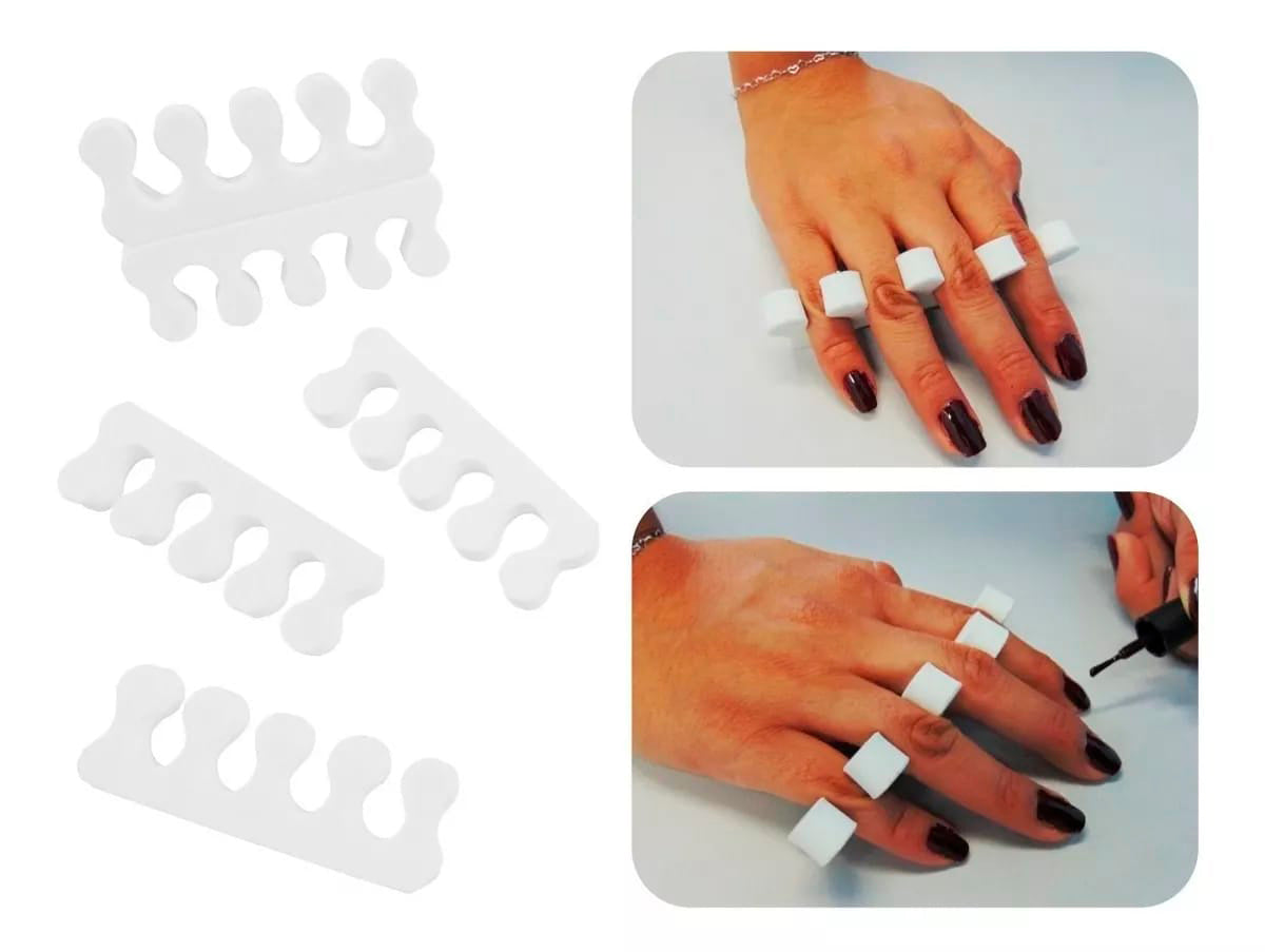 Pack 250 Pzas Separador Dedos De Eva Varios Colores