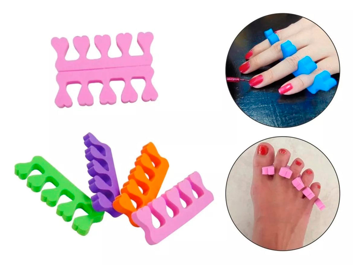 Pack 250 Pzas Separador Dedos De Eva Varios Colores