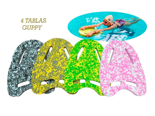 4 Tablas Guppy Marmoleadas para Aquafitness
