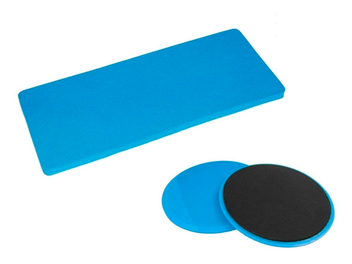 2 Discos Deslizadores + 1 Tapete Rectangular para Yoga