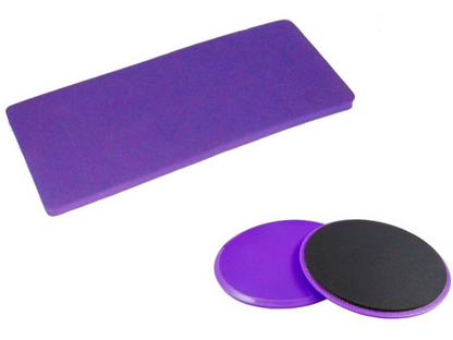 2 Discos Deslizadores + 1 Tapete Rectangular para Yoga