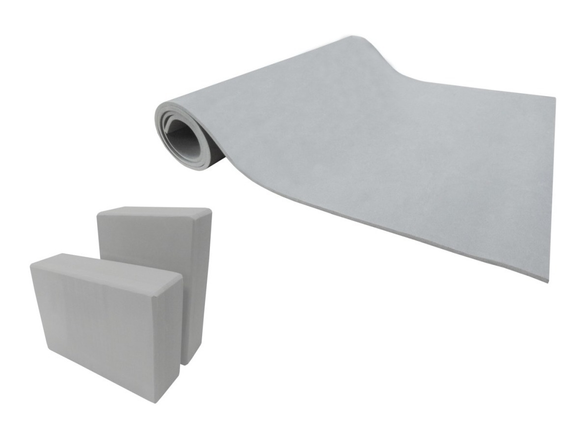 1 Tapete Yoga Mat y 2 Bloque para Meditación y Ejercicio