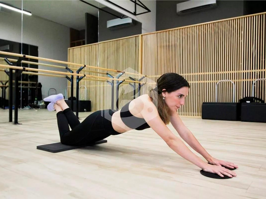2 Discos Deslizadores + 1 Tapete Rectangular para Yoga