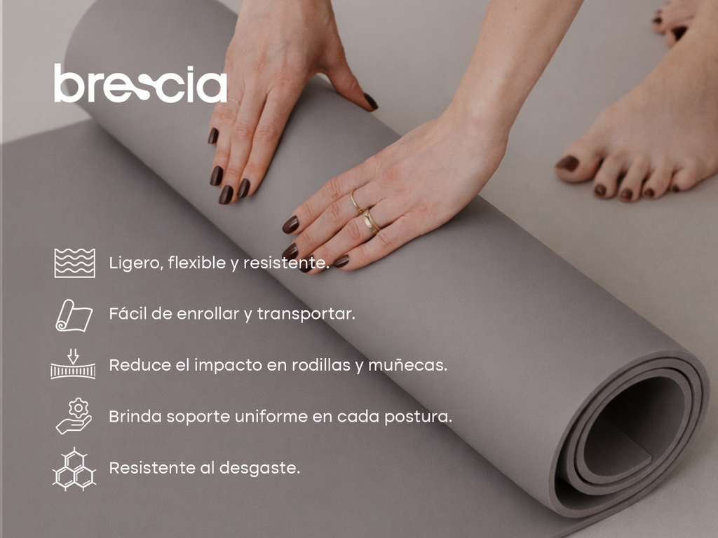 Tapete De Yoga Eva 4mm 160x60 Antideslizante Con Correa Negro