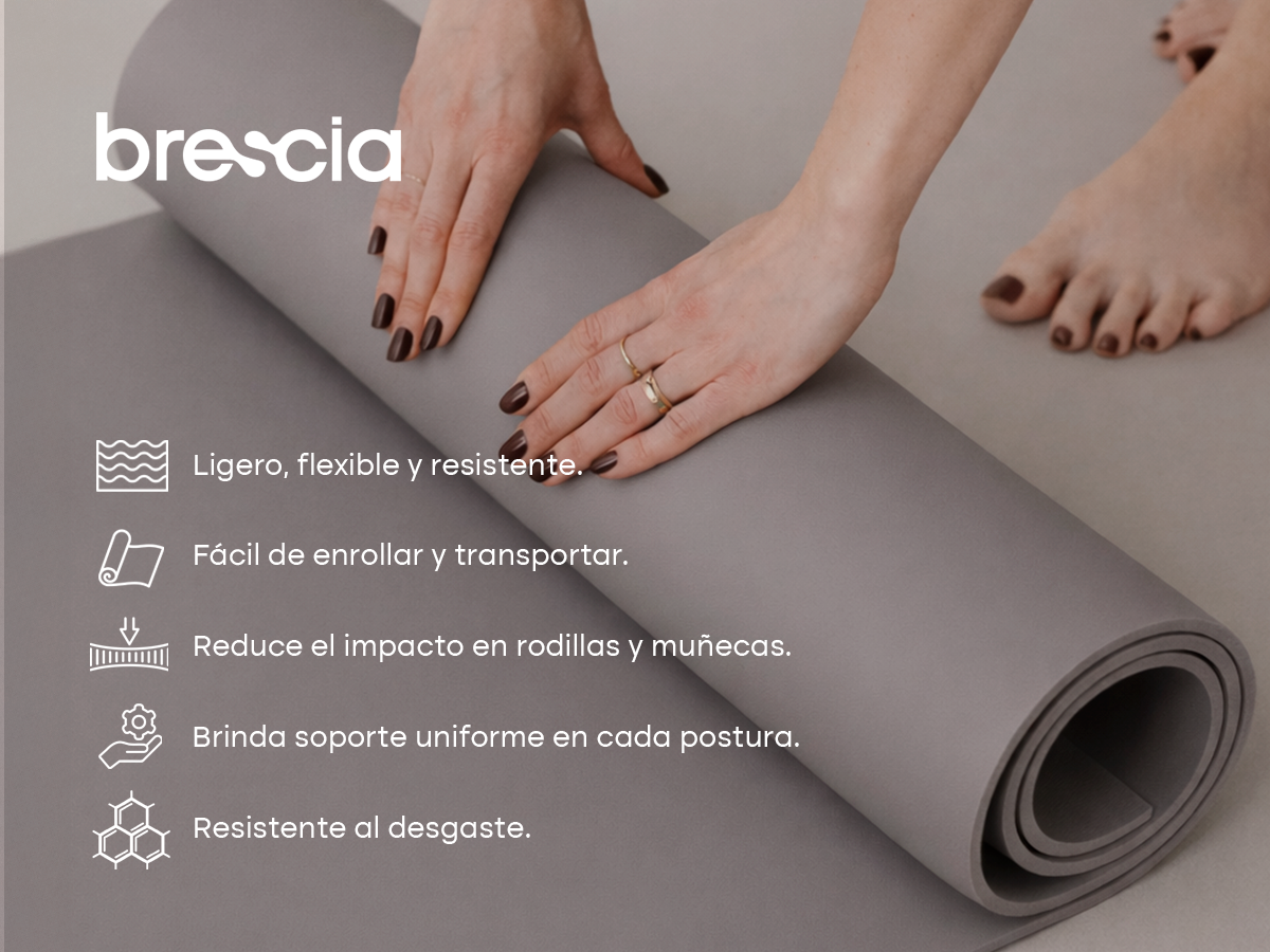 Tapete De Yoga Eva 4mm 160x60 Antideslizante Con Correa Negro