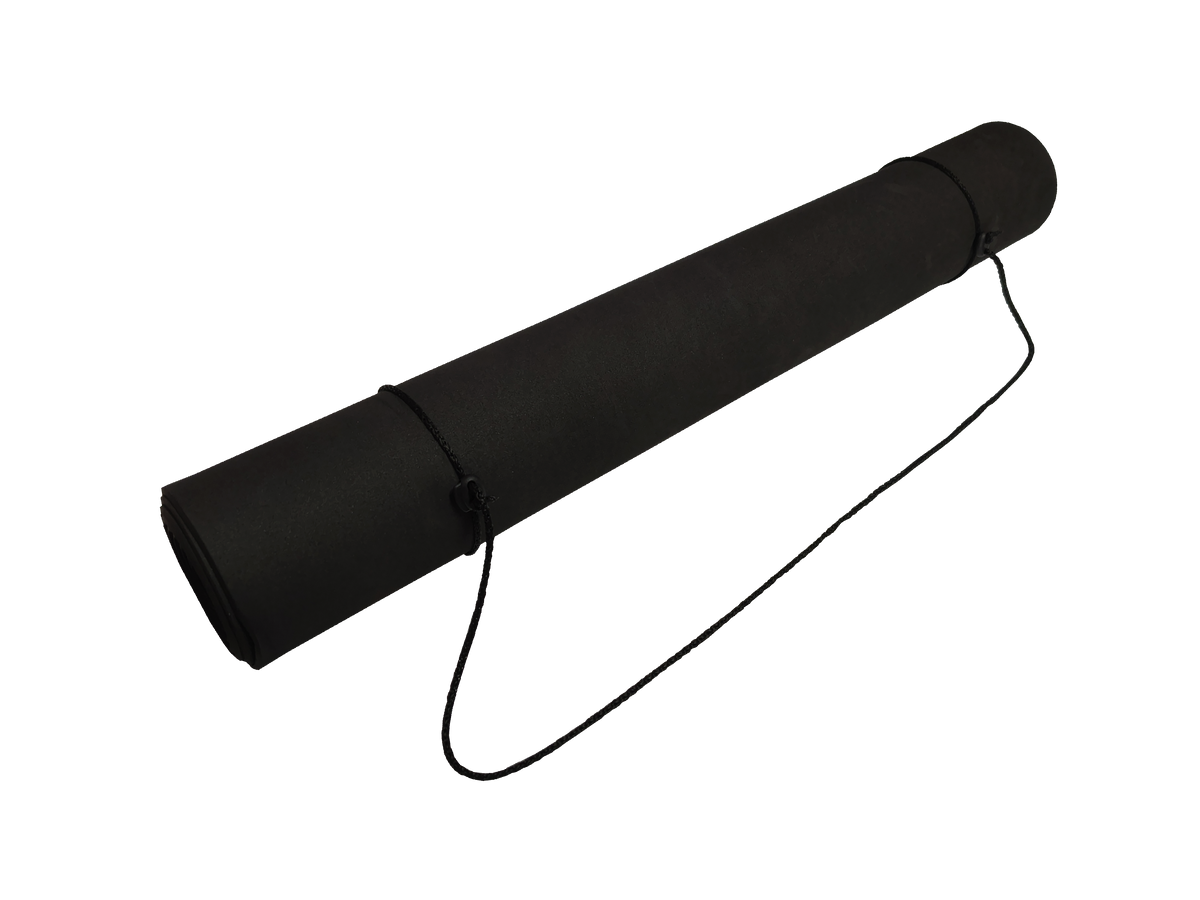 Tapete De Yoga Eva 4mm 160x60 Antideslizante Con Correa Negro