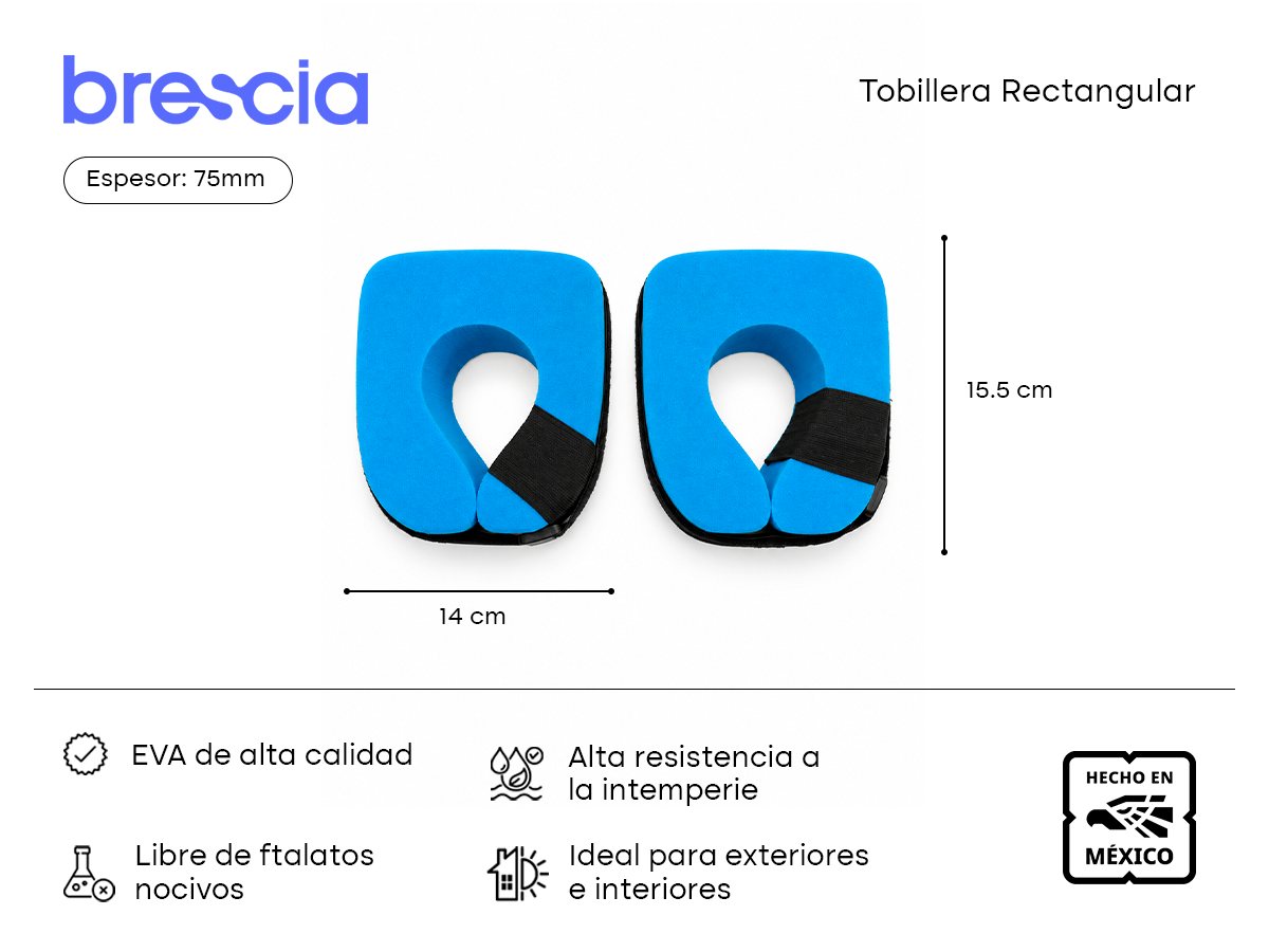 Tobilleras Acuáticas para Entrenamiento y Rehabilitación - Rectangulares
